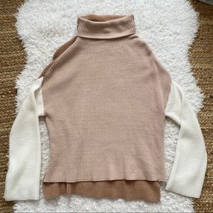 MIRACLE Neutral Color Block Sweater S/M